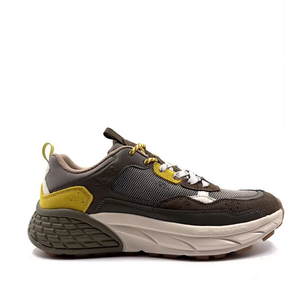 Ανδρικά Sneakers Groove JM61004a-020 Δέρμα Χακί Καστόρι MILITARY